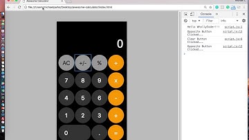 [WhollyCoders] Awesome Calculator | Part 3b - JavaScript (Opposite Button)