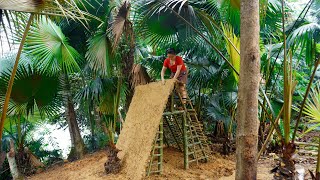 How To Build House Toilet From Bamboo and Clay on the Island Off Grid, 