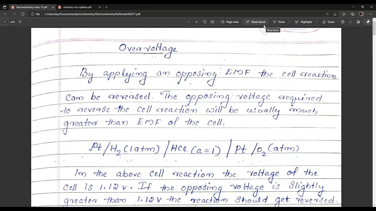 Overvoltage, Hydrogen and Oxygen overvoltage YouTube