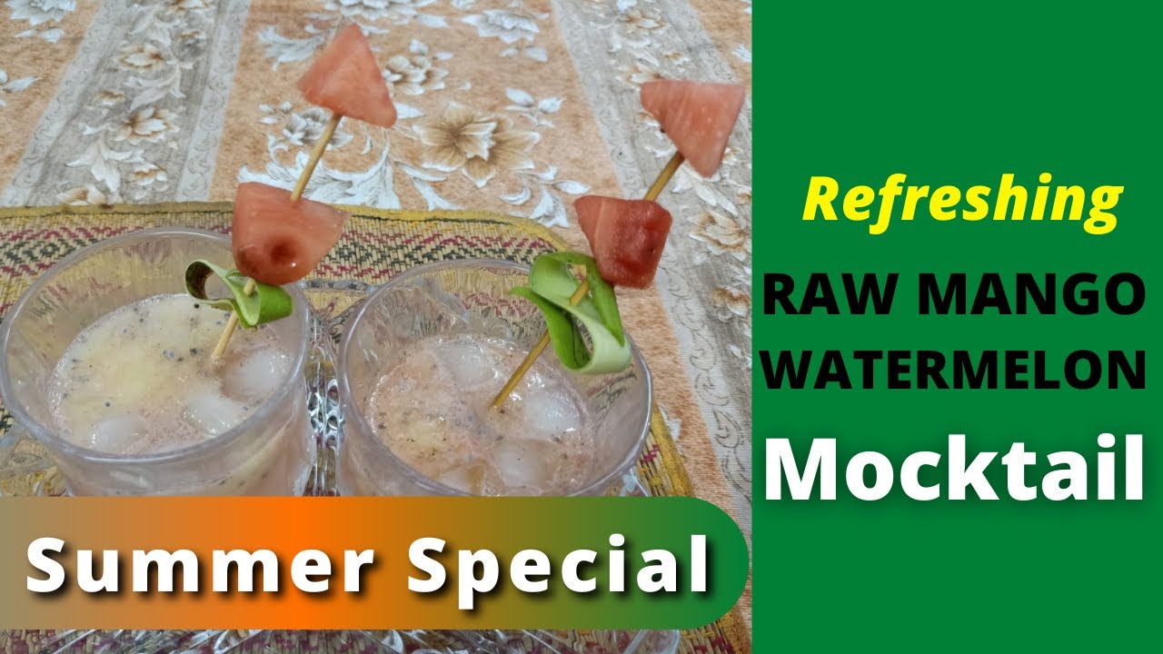 Raw Mango Watermelon Mocktail Summer Special mocktail RecipeEasy