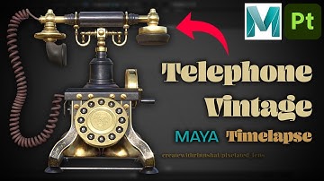 Vintage Telephone 3D Model | Maya Timelapse | Substance 3D Painter