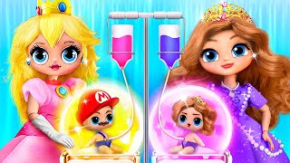 ¡La Princesita Sofía y la Princesa Peach tienen hijos! / 31 manualidades para muñecas LOL OMG