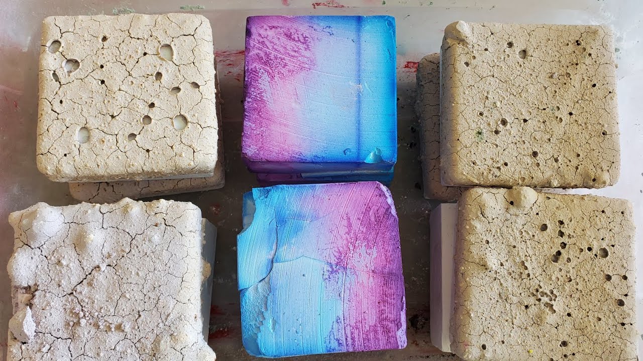 Fresh Gym Chalk | Dyed-Pasted-Plain | ASMR | Sleep Aid | Relax | Oddly Satisfying