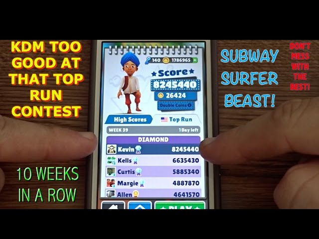 Subway Surfers: PASSANDO O RECORDE NO TOP RUN - ebdsdmm (Parte 5) 