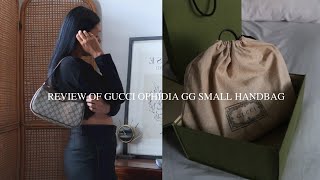 GUCCI OPHIDIA GG SMALL HANDBAG REVIEW | Estefania Delu