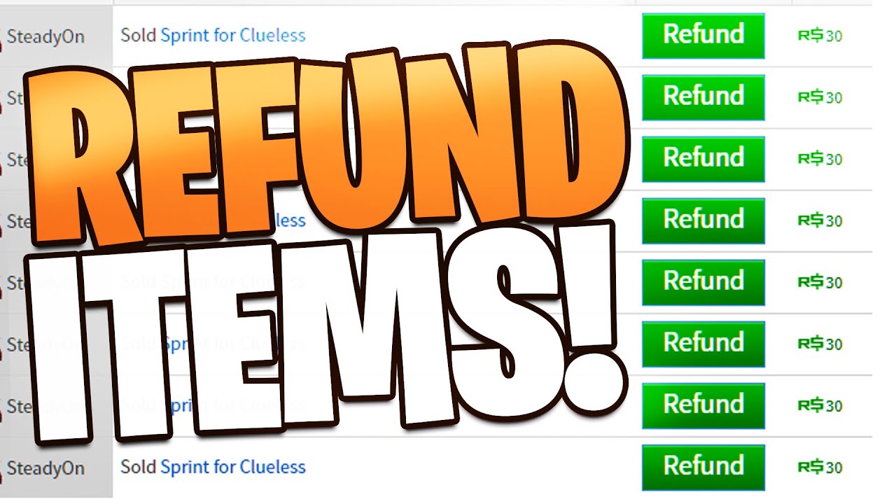 How to Refund Items In ROBLOX