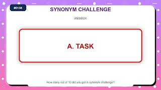 Synonym Challenge #0136 | Similar Words Quiz Practice