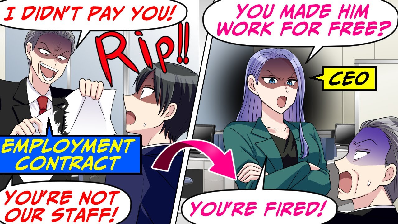 Мой босс сбежал с зарплаты и разорвал мой трудовой договор! Но потом… [RomCom Manga Dub]