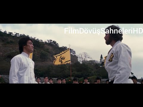 Bruce Lee VS Robert Wall Ejder Kalesi Dövüş Sahnesi HD