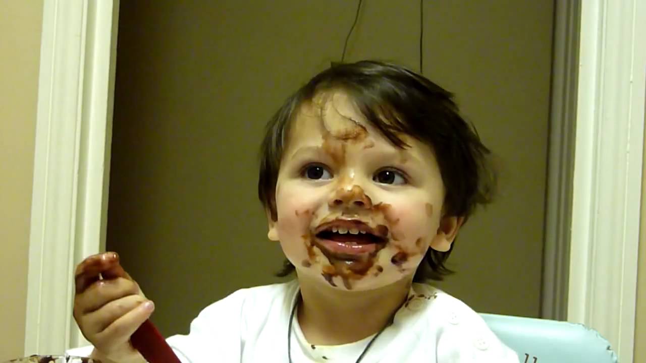 baby eating chocolate YouTube