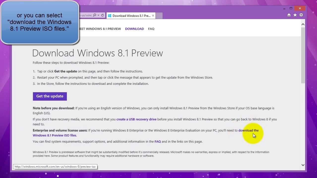How To - Download Windows 8 1 Preview