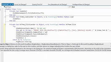 [VB.Net]Bài 2: Thêm, sửa, xóa dữ liệu trong VB.net vào Sql server