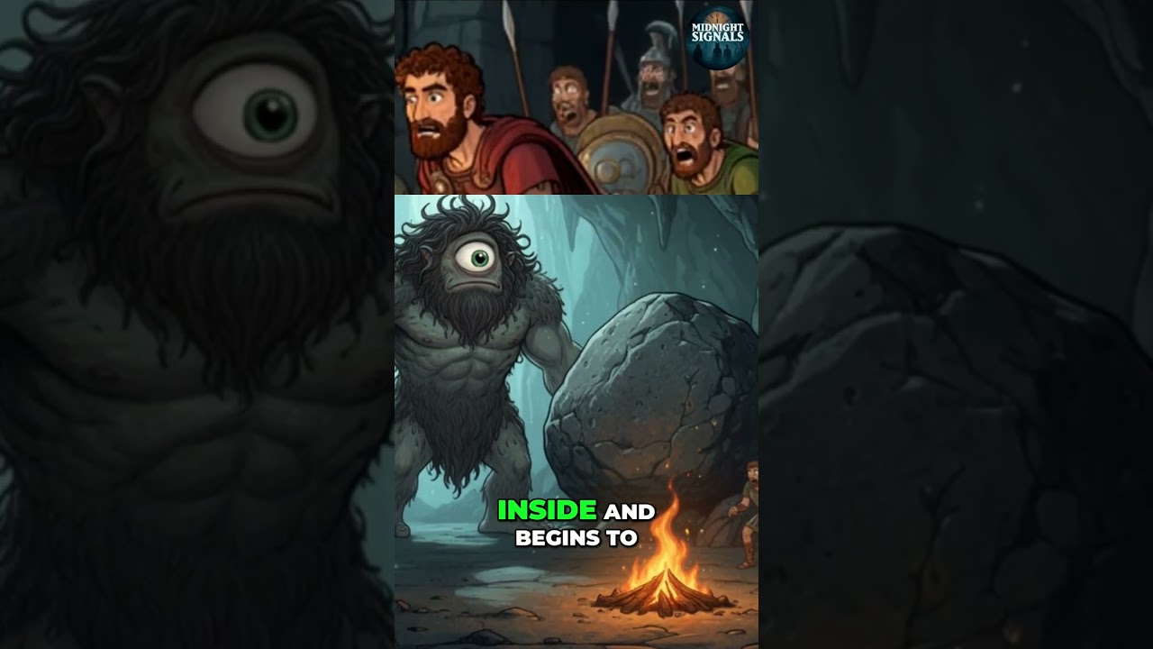 Odysseus vs. Polyphemus: The Cyclops' Gruesome Encounter! #shorts
