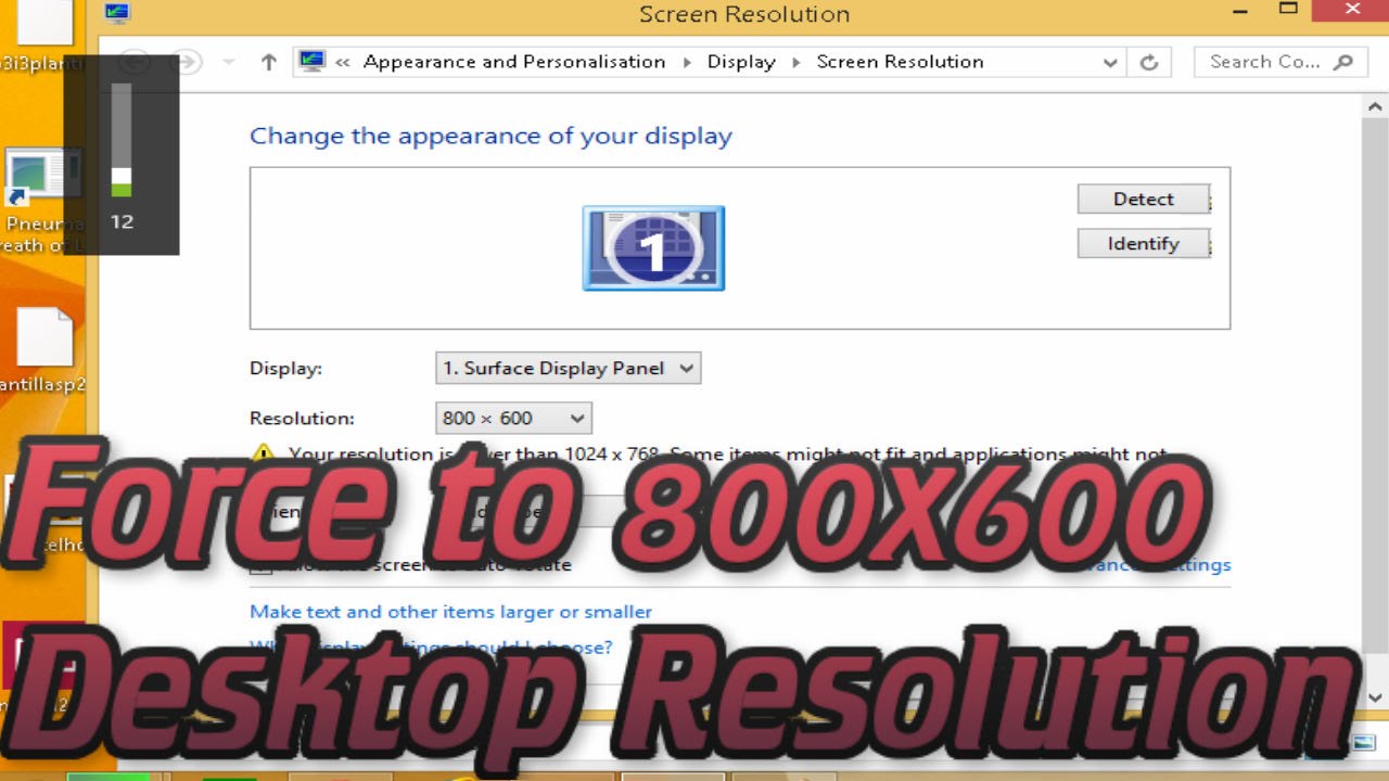 How To Force Low Resolution Descktop 800x600 640x480 And Al Availables How To Force Low Resolution Descktop 800x600 640x480 And Al Availables