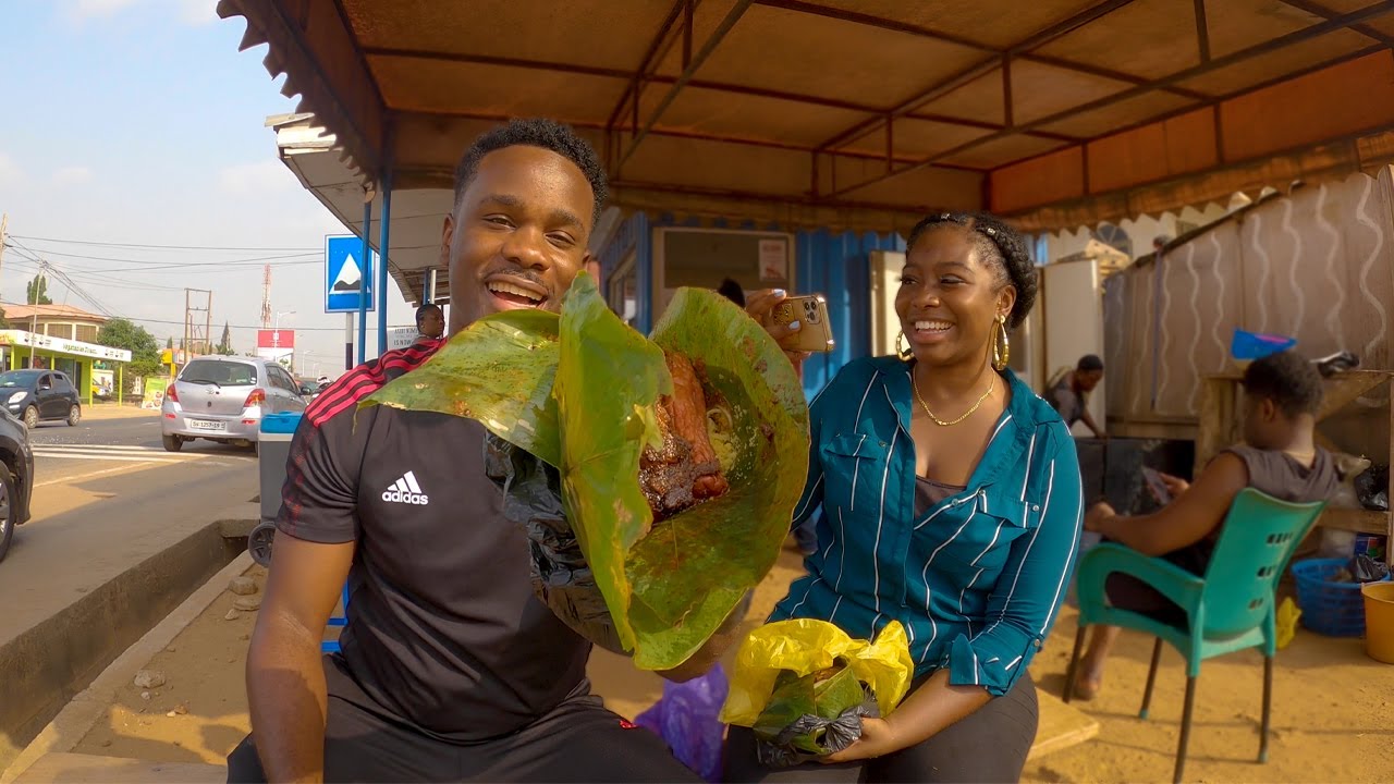 Ghana Street Food Tour Waakye for Breakfast with @MzDruTV