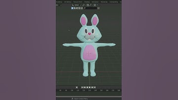 3d Model Rabbit  Making In Blender ✨ HANDYCRAFT✨