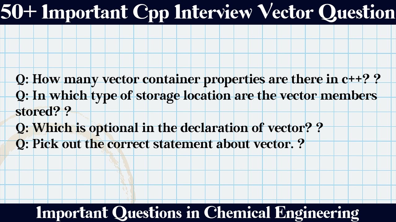 MCQ Questions Cpp Interview Vector with Answers - YouTube