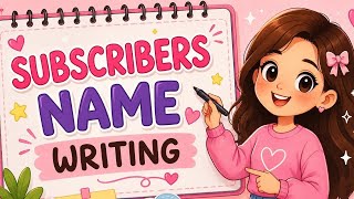 Live Names Writing by Girl | Subscribers Name Writing by Girl #live #foryou