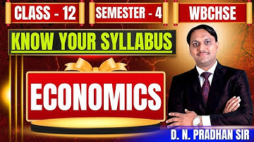 Know Your Syllabus | Economics | Class - 12, Semester - 4 | Chapter-Wise Marks Distribution | WBCHSE