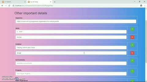 Online cv making system with file upload with PHP MYSQL