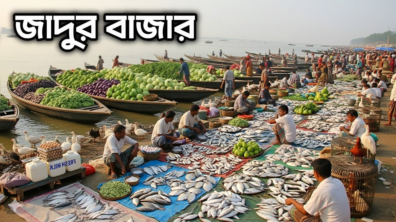জাদুকারি মাছের বাজার আসলেই মন ভালো হয়ে যায়! পদ্মার চরের শাকসবজি হাঁস মুরগি আর কমদামে মাছ। fishing.