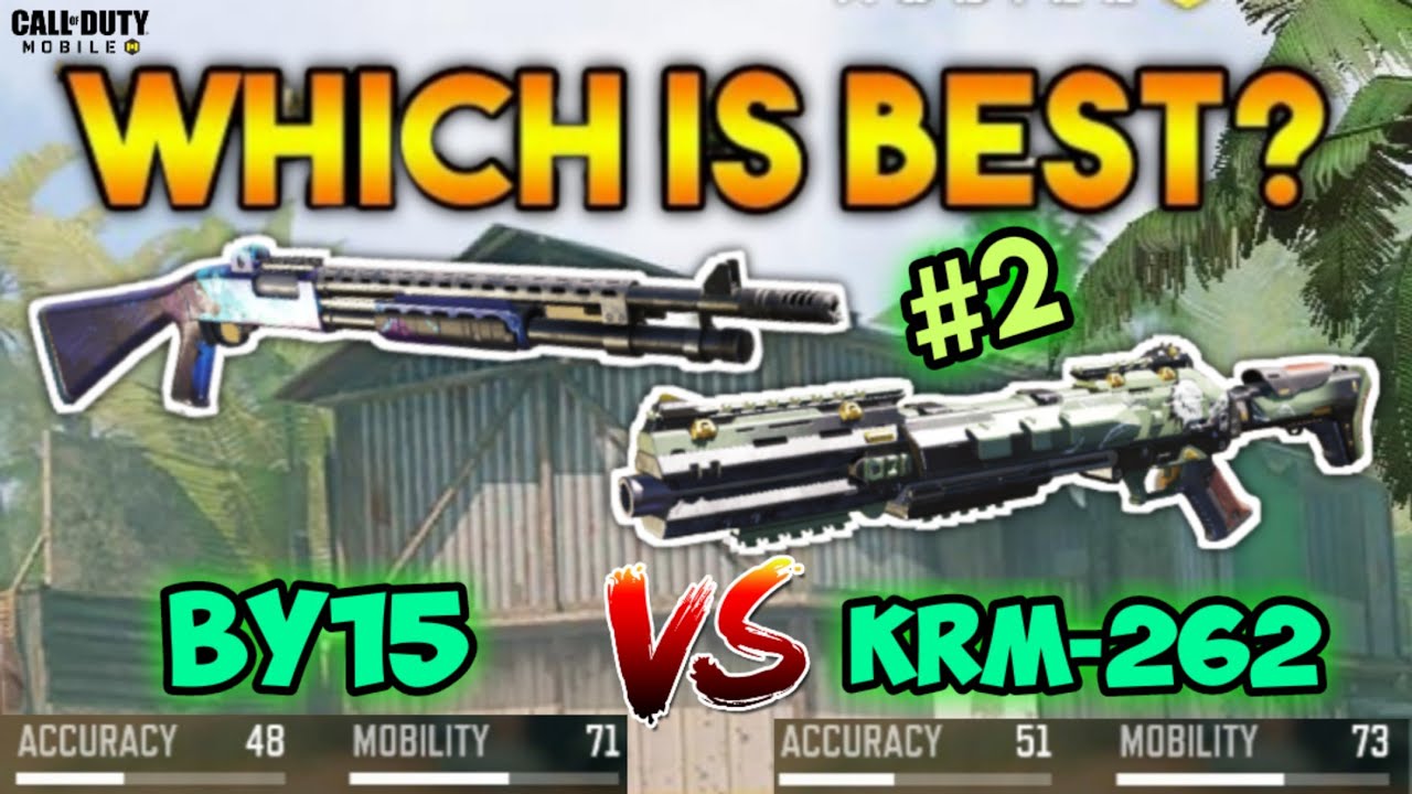 Call of Duty Mobile : BY15 vs KRM-262 | part -2 | (which is best gun?) shortgun #5 | comparison |