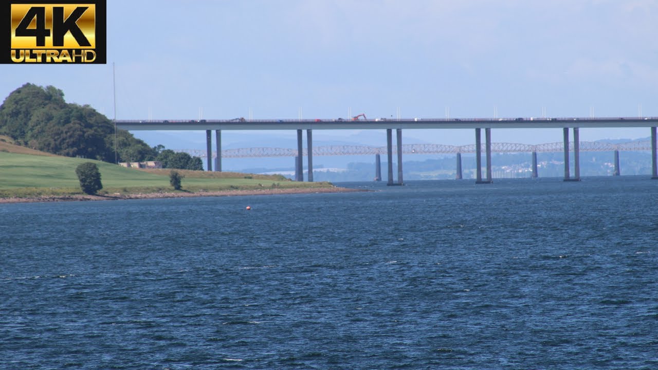 Tay Road Bridge - Drive - Dundee to Fife , Scotland