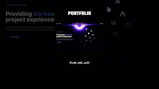 Modern Portfolio Website Design 🔥 #shorts