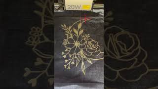 Laser engraved denim
