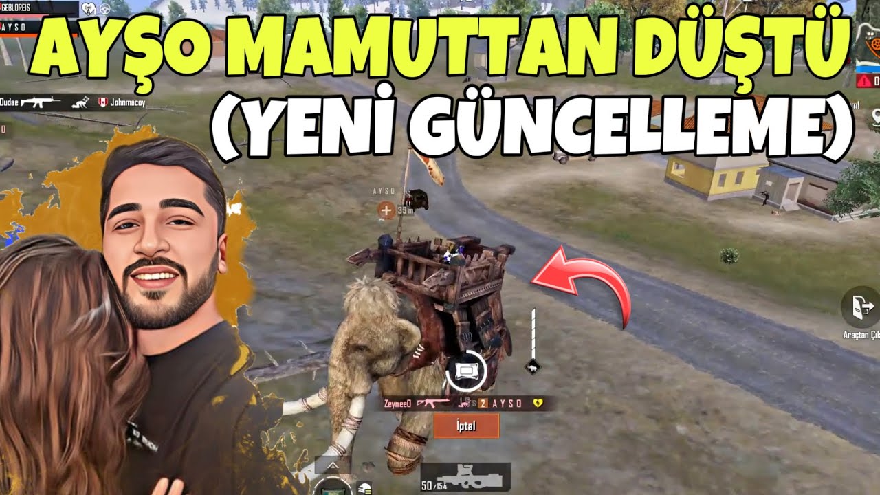 YENİ BUZ EJDERHA GÜNCELLEMESİ, AYŞO MAMUTTAN DÜŞTÜ! -PUBG MOBİLE