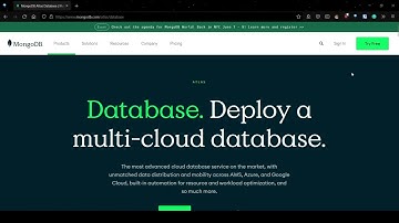 MongoDB: Creating Database on MongoDB Atlas (on MongoDB Official site) Website (