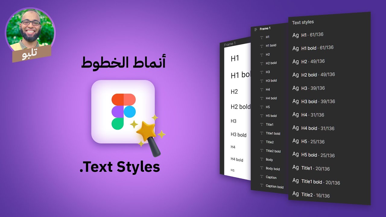 بأسهل طريقة قم بعمل نظام لأنماط الخطوط | Text Styles in Figma - YouTube