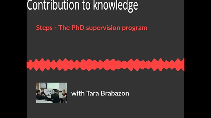 Steps PhD Supervisor Training Program -  SOCK (Significant Original Contribution to Knowledge)