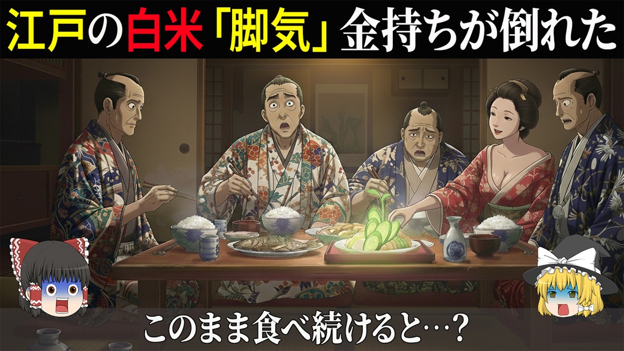 【ゆっくり解説】白米は「死の罠」だった？江戸を襲った謎の病と、人々を救った質素な”ごちそう”の正体【日本史】
