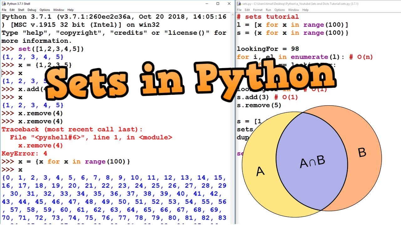 Python Sets Tutorial #1  Time Complexity (Big O)