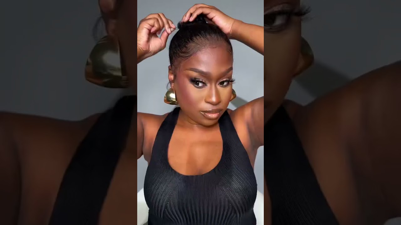 🙌Sleek Drawstring Velcro Ponytail Using Kinky Straight Extension! Protective Style Ft.