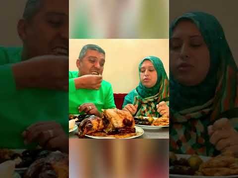 تحدى اكل محشى وفراخ مشويه العقاب كتكوت