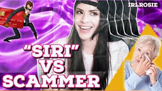 SIRI Impression & Voice Acting to annoy a SCAMMER! | #irlrosie #scambaiting