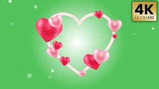 Romantic Valentine Heart Template Background Royalty Free Green DIY screenshot 4