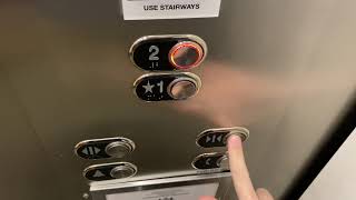 Schindler hydraulic elevator at Boscov's. Millcreek Mall Erie, PA