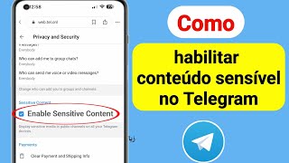 Como ativar o conteúdo sensível Telegrama iPhone | Desligue o telegrama de conteúdo sensível iPhone