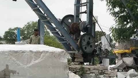 crane used to move heavy marble and granite blocks.