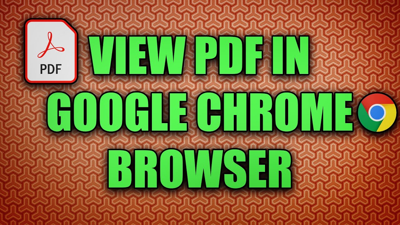 Make Chrome View PDF instead of Downloading | 2020 Version - YouTube