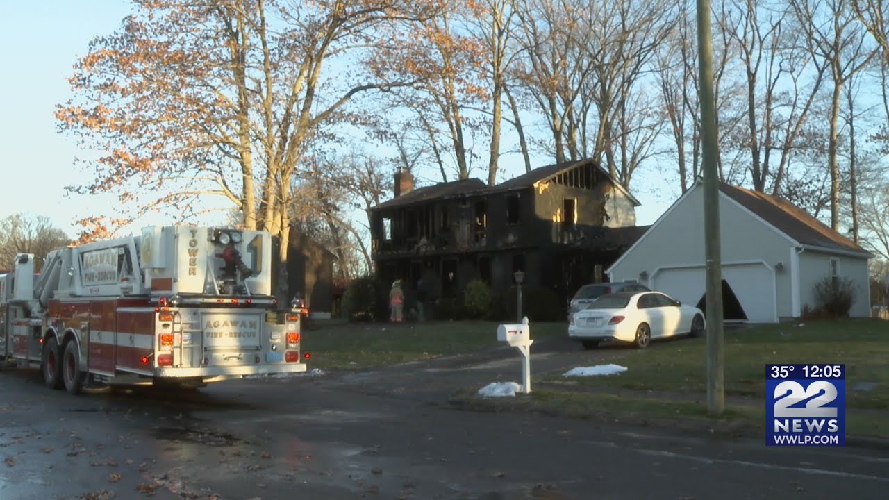 House a total loss after fire on Liquori Drive in Feeding Hills - YouTube