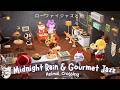 Midnight Rain &amp; Gourmet Jazz 🍱 ACNH Cozy Restaurant Ambience • Deep Relaxation