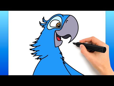 Como Desenhar O Blu Do Filme Rio (Tutorial De Desenho Fácil)