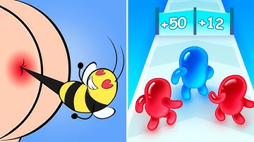 Help Me Tricky Puzzle Vs Join Blob Clash 3d 🐝🔮😈🐛 Max All Levels Android iOS Gameplay Ep 55