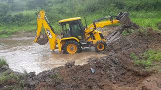 Jcb 3dx super cleaning the river - jcb video for children