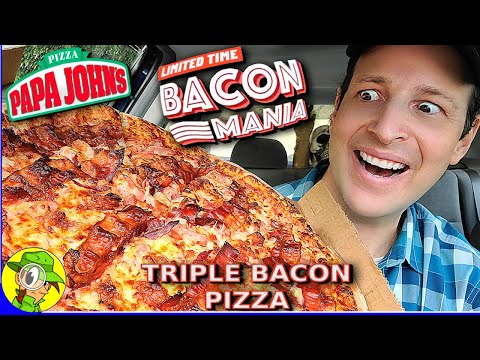 Обзор пиццы Papa John&rsquo;s® TRIPLE BACON PIZZA ???? BACONMANIA ? Peep THIS Ou