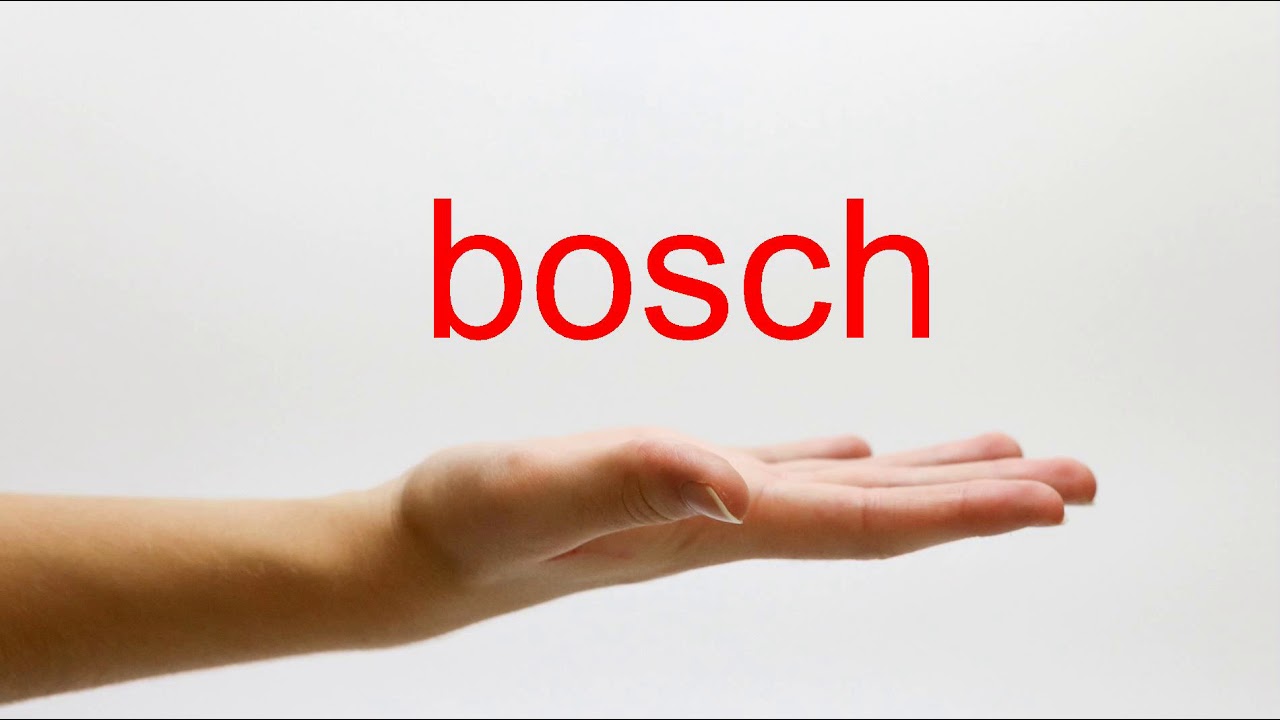 How to Pronounce bosch American English YouTube